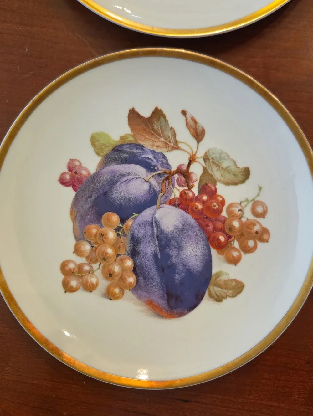 Set of 4 Vtg Golden Crown E&R Orchard Fruit 7.75